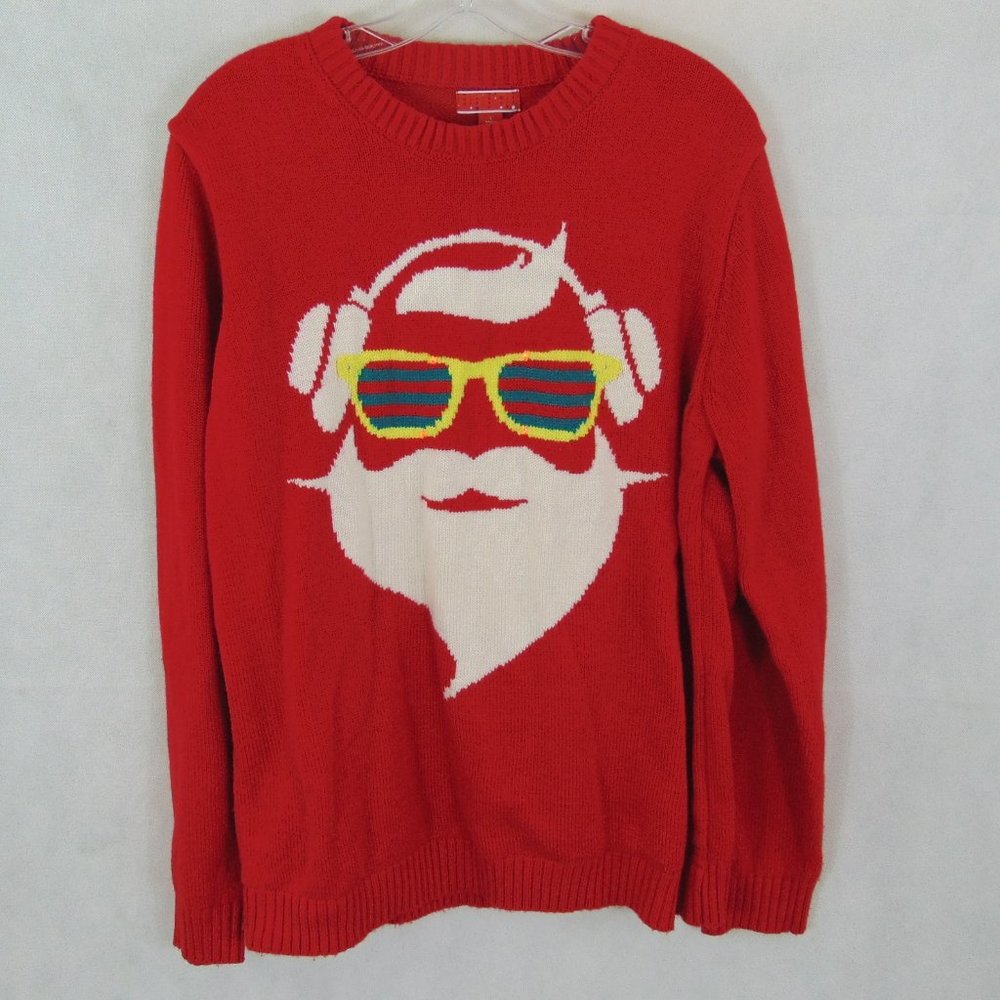 Christmas Sweater with Santa and lights size L